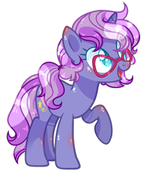 Size: 1380x1602 | Tagged: safe, artist:manella-art, oc, oc:lumina, pony, unicorn, base used, female, glasses, mare, simple background, solo, transparent background