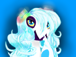 Size: 1600x1200 | Tagged: safe, artist:auroraswirls, oc, oc only, oc:aurora swirls, female, froslass, gradient background, pokémon, solo, species swap