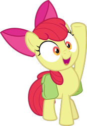 Size: 3000x4310 | Tagged: safe, artist:sollace, apple bloom, earth pony, pony, the last crusade, .svg available, adorable face, adorabloom, bound together, cute, cutie mark crusaders, female, filly, foal, raised leg, simple background, solo, tied, transparent background, vector