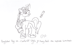 Size: 2911x1800 | Tagged: safe, artist:grey vicar, fancypants, pony, unicorn, inktober, inktober 2019, ponytober