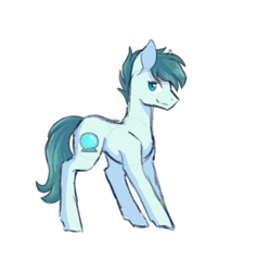 Size: 928x979 | Tagged: safe, artist:flaming-trash-can, earth pony, pony, simple background, sketch, solo