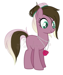 Size: 710x846 | Tagged: safe, artist:ipandacakes, oc, earth pony, pony, female, mare, offspring, parent:doctor whooves, parent:roseluck, parents:doctorrose, simple background, solo, transparent background