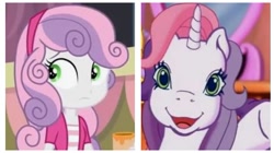 Size: 711x398 | Tagged: safe, sweetie belle, sweetie belle (g3), equestria girls, g3, rainbow rocks, comparison, female