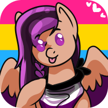 Size: 215x215 | Tagged: safe, artist:pudgieadopts, oc, oc:ponebox, pegasus, pony, asexual, gay pride, pride, solo, tongue out