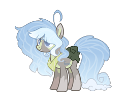 Size: 1608x1424 | Tagged: safe, artist:foxbagelbites, oc, oc:soft sands, original species, pony, female, mare, simple background, solo, transparent background, waterfaller