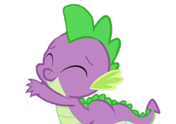 Size: 576x406 | Tagged: safe, edit, edited screencap, editor:undeadponysoldier, screencap, spike, dragon, the crystalling, cute, eyes closed, male, not a vector, simple background, solo, transparent background