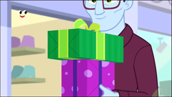 Size: 1280x720 | Tagged: safe, screencap, better together, equestria girls, holidays unwrapped, background human, plusplus, present