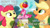 Size: 750x422 | Tagged: safe, edit, edited screencap, screencap, apple bloom, applejack, pinkie pie, earth pony, pony, pinkie apple pie, achy breaky heart, apples to the core, billy ray cyrus, caption, song reference