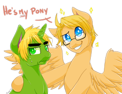 Size: 652x500 | Tagged: safe, artist:kikuri-tan, pony, anime, ao oni, england, hetalia, male, ponified, stallion, united states