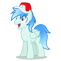 Size: 2800x2800 | Tagged: safe, oc, oc:sports news, pegasus, pony, 2020 community collab, baseball cap, cap, derpibooru community collaboration, hat, male, solo, transparent background