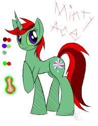 Size: 888x1150 | Tagged: safe, artist:didun850, oc, oc only, oc:minty ace, pony, unicorn, eye clipping through hair, female, horn, mare, raised hoof, signature, simple background, smiling, transparent background, unicorn oc