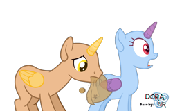 Size: 2632x1688 | Tagged: safe, artist:doraair, oc, alicorn, pony, alicorn oc, base, cloth, duo, open mouth, sad, simple background, transparent background