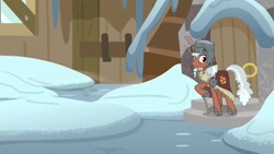 Size: 1920x1080 | Tagged: safe, screencap, pony, frenemies (episode), rusty bucket, snow, solo