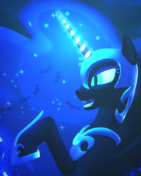 Size: 800x1000 | Tagged: safe, artist:feuerrader-nmm, nightmare moon, alicorn, pony, 3d, female, magic, mare, solo