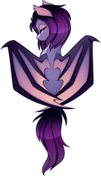 Size: 1402x2433 | Tagged: safe, artist:scarlet-spectrum, oc, oc:dawn aurora, bat pony, pony, bat pony oc, female, lidded eyes, looking back, mare, rear view, simple background, spread wings, transparent background, wings