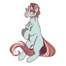 Size: 1024x1024 | Tagged: safe, artist:eggymy, oc, pony, unicorn, chest fluff, female, mare, simple background, solo, transparent background