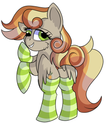 Size: 1280x1483 | Tagged: safe, artist:rainbowtashie, oc, oc:clumsy carrot, earth pony, pegasus, pony, 2020 community collab, adorable face, butt, clothes, commissioner:bigonionbean, cute, cutie mark, dat butt, derpibooru community collaboration, embarrassed, fusion, fusion:clumsy carrot, meme, plot, seductive pose, sidemouth, simple background, socks, solo, striped socks, sultry pose, transparent background, wall eyed, writer:bigonionbean