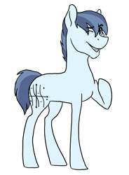 Size: 2434x3300 | Tagged: safe, artist:phobicalbino, shady daze, earth pony, pony, background pony, male, older, older shady daze, raised hoof, simple background, solo, stallion, white background