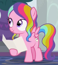 Size: 370x410 | Tagged: safe, screencap, rainbow harmony, pegasus, pony, school raze, cropped, solo