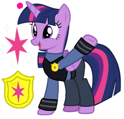 Size: 1041x1000 | Tagged: safe, artist:徐詩珮, edit, twilight sparkle, twilight sparkle (alicorn), alicorn, pony, clothes, cosplay, costume, crossover, cutie mark, female, judy hopps, mare, simple background, solo, transparent background, vector edit, zootopia