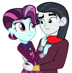 Size: 2104x2128 | Tagged: safe, artist:3d4d, artist:amelia-bases, chancellor neighsay, principal abacus cinch, equestria girls, couple, equestria girls-ified, female, male, neighcinch, shipping, straight, younger, younger cinch
