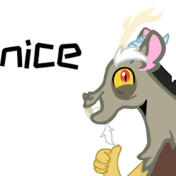 Size: 1080x1080 | Tagged: safe, artist:bbluna, discord, draconequus, bust, horn, male, solo