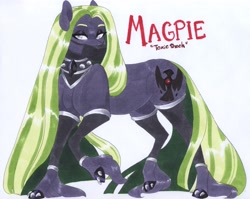 Size: 3829x3053 | Tagged: safe, artist:frozensoulpony, oc, oc:toxic shock, earth pony, pony, male, parent:double diamond, parent:marble pie, solo, stallion, traditional art, unshorn fetlocks