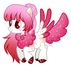 Size: 1280x1187 | Tagged: safe, artist:mintoria, oc, oc:buttercream, pegasus, pony, chest fluff, female, mare, simple background, solo, transparent background, two toned wings, wings