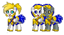 Size: 450x250 | Tagged: safe, artist:venombronypl, pony, pony town, royal guard, simple background