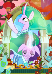 Size: 775x1100 | Tagged: safe, artist:pixelkitties, mistmane, pony, eyes closed, flower, mistmane's flower