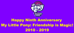 Size: 1909x864 | Tagged: safe, artist:samueljcollins1990, pony, happy birthday mlp:fim, mlp fim's ninth anniversary, my little pony, ninth anniversary