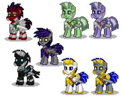 Size: 500x400 | Tagged: safe, artist:venombronypl, pony, alternate timeline, armor, changeling guard, crystal guard, crystal guard armor, crystal war timeline, king sombra guard, pony town, royal guard, simple background, vampire guard