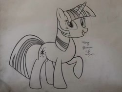 Size: 960x720 | Tagged: safe, artist:henry forewen, twilight sparkle, pony, sketch, solo, traditional art