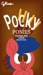 Size: 1158x1985 | Tagged: safe, artist:thebadbadger, oc, oc:phire demon, pony, food, pocky