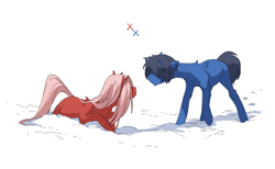 Size: 1280x788 | Tagged: safe, artist:hellaoggi, pony, anime, darling in the franxx, ponified