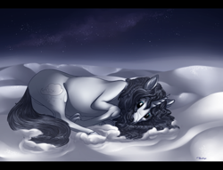 Size: 1456x1111 | Tagged: safe, artist:le-surmulot, oc, oc only, pony, snow, solo