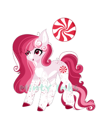 Size: 1630x1985 | Tagged: safe, artist:mintyinks, oc, oc:peppermint swirl, earth pony, pony, deviantart watermark, female, mare, obtrusive watermark, simple background, solo, transparent background, watermark