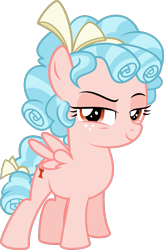 Size: 651x993 | Tagged: safe, artist:crystalmagic6, cozy glow, pegasus, pony, frenemies (episode), cutie mark, evil, evil grin, female, filly, foal, freckles, grin, simple background, smiling, solo, spoiled brat, spread wings, standing, transparent background, vector, wings