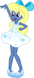 Size: 1280x2891 | Tagged: safe, artist:digimonlover101, oc, oc only, oc:azure/sapphire, equestria girls, bow, clothes, crossdressing, dress, femboy, hair bow, male, simple background, solo, transparent background