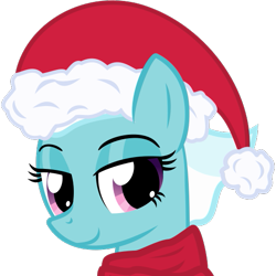 Size: 531x531 | Tagged: safe, artist:the smiling pony, fleetfoot, pegasus, pony, .svg available, christmas, clothes, female, hat, holiday, lidded eyes, mare, santa hat, scarf, simple background, smiling, solo, svg, transparent background, vector