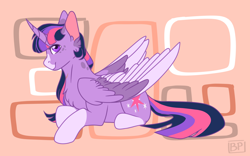 Size: 1600x1000 | Tagged: safe, artist:glitterstar2000, twilight sparkle, twilight sparkle (alicorn), alicorn, pony, blaze (coat marking), female, mare, redesign, socks (coat marking), solo