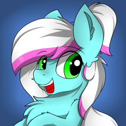 Size: 1000x1000 | Tagged: safe, artist:llhopell, oc, oc:soffy, earth pony, pony, face, female, simple background, smiling, solo