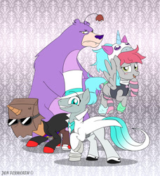 Size: 1024x1123 | Tagged: safe, artist:foxbeast, bear, pony, cartoon network, ponified, villainous, villainous au