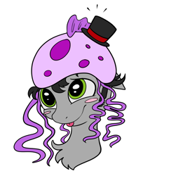 Size: 894x928 | Tagged: safe, artist:rinikka, oc, oc:hatter, earth pony, jellyfish, pony, blushing, cute, green eyes, hat, male, man o'war, solo, stallion, top hat