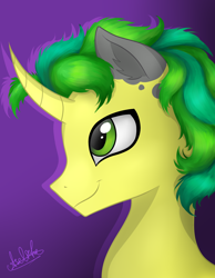 Size: 1400x1800 | Tagged: safe, artist:aselita selter, oc, oc only, pony, unicorn, bust, portrait, solo