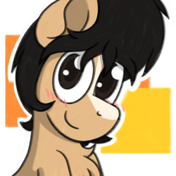 Size: 1200x1200 | Tagged: safe, artist:thebadbadger, pony, blushing, bust, ponified, simple background, transparent background