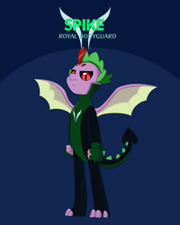 Size: 4000x5000 | Tagged: safe, alternate version, artist:chedx, spike, dragon, comic:the storm kingdom, my little pony: the movie, alternate timeline, alternate universe, bad end, bodyguard, bodyguard spike, bodysuit, brainwashed, clothes, comic, crystal of light, evil, mind control, parallel universe, suit, the bad guy wins, winged spike