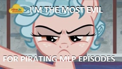 Size: 1280x734 | Tagged: safe, edit, edited screencap, screencap, cozy glow, pegasus, pony, school raze, angry, caption, cozy glow is not amused, cozybetes, cute, dialogue, female, filly, freckles, image macro, logo, looking at you, nick jr., solo, text, unamused