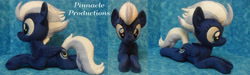 Size: 5000x1500 | Tagged: safe, artist:bluedragonflyplush, night glider, pegasus, pony, female, folded wings, irl, mare, photo, plushie, prone, solo, wings