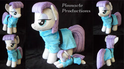 Size: 3600x2000 | Tagged: safe, artist:bluedragonflyplush, maud pie, pony, beanie (plushie), clothes, cute, dress, duo, eyes closed, irl, maudabetes, photo, plushie, prone, self ponidox, sleeping, standing